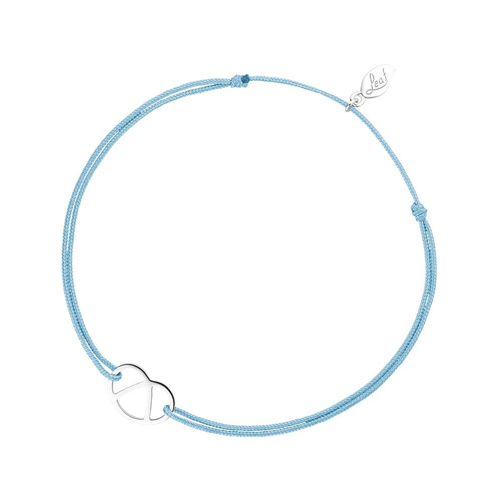 Glcksbndchen Brezn, 925 Sterlingsilber, Blau