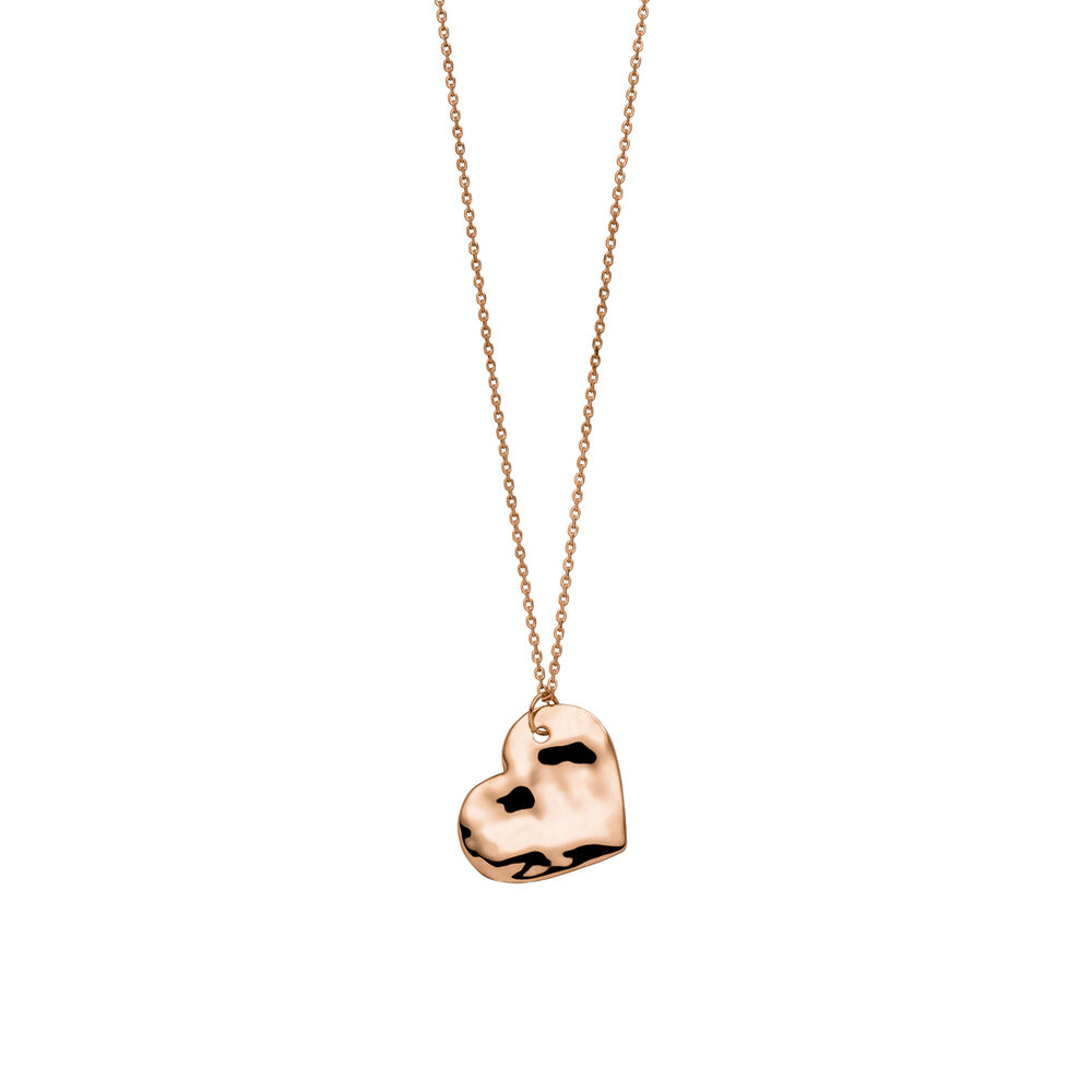 Halskette BIG HEART, 18 K Rosegold vergoldet