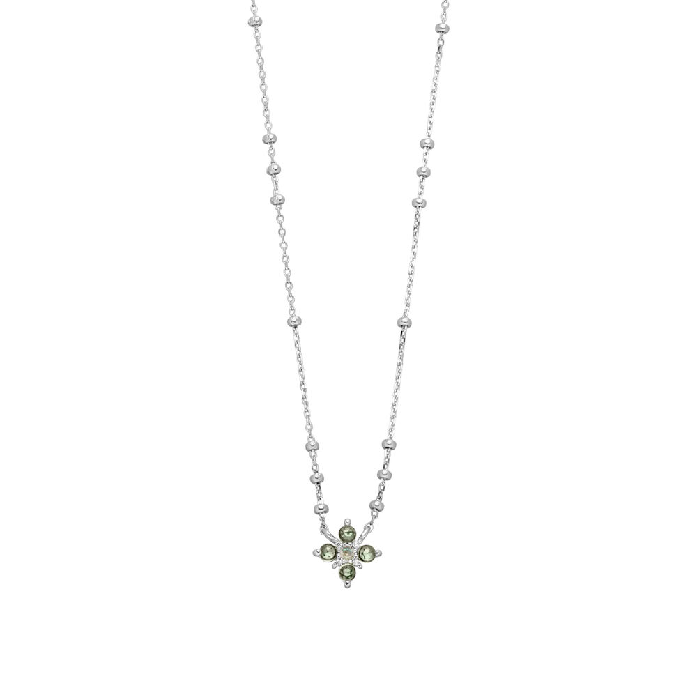 Halskette BLOOM, Labradorit/Aventurin, 925 Sterlingsilber
