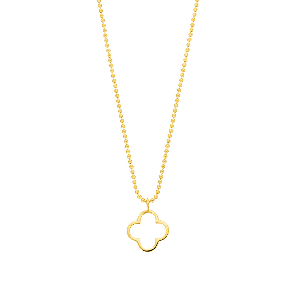 Halskette GENTLE CLOVER, 14 K Gelbgold