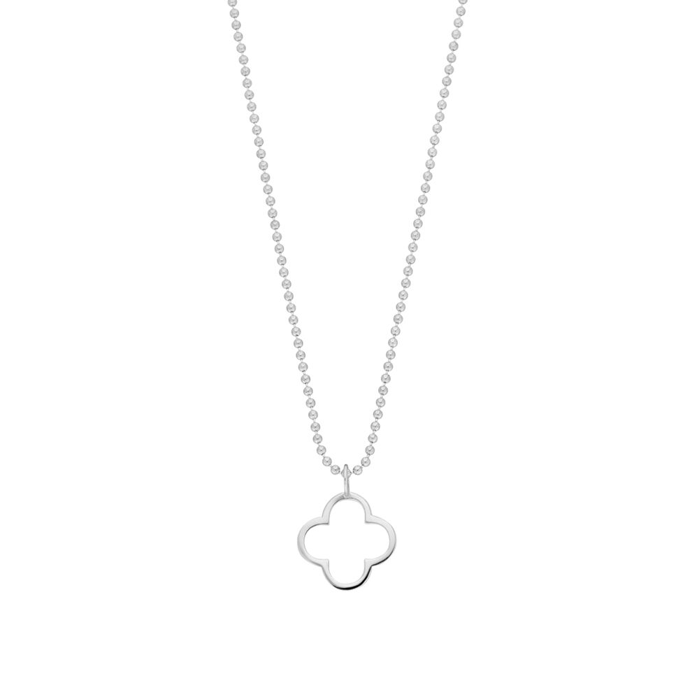 Halskette GENTLE CLOVER, 14 Karat Weigold