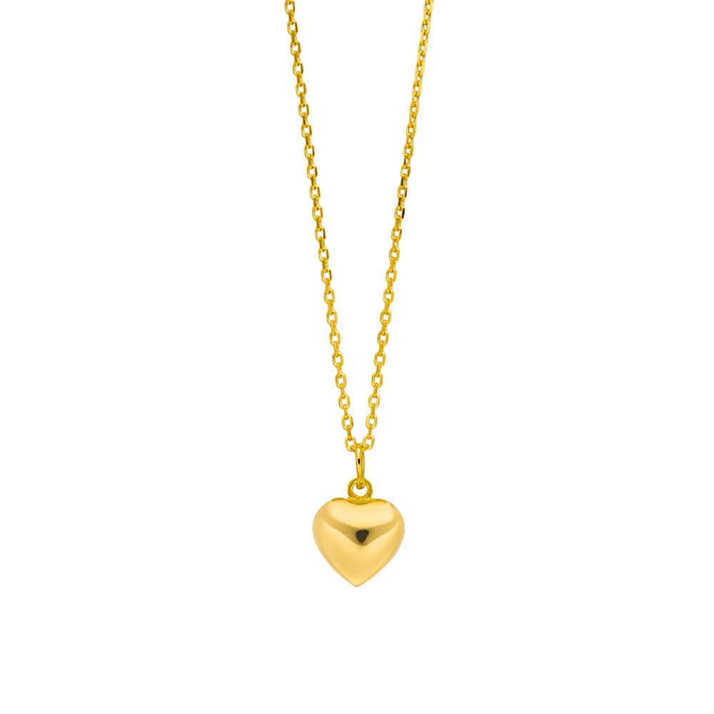 Halskette HERZ, 18 Karat Gelbgold vergoldet