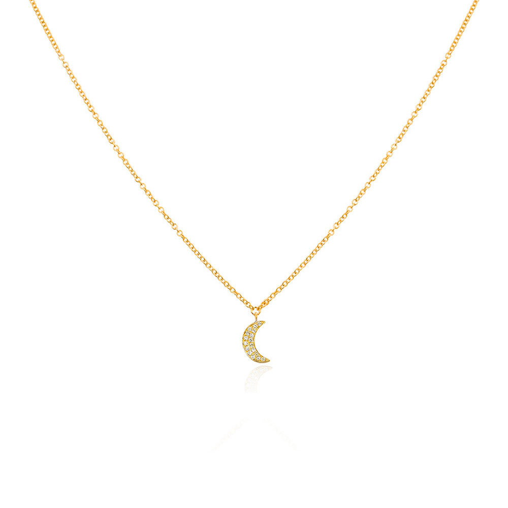 Halskette Halbmond, 18 Karat Gelbgold