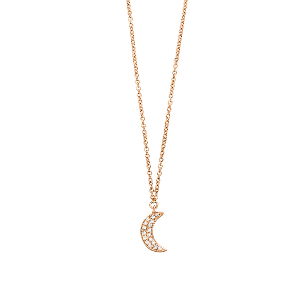 Halskette Halbmond, 18 Karat Rosegold