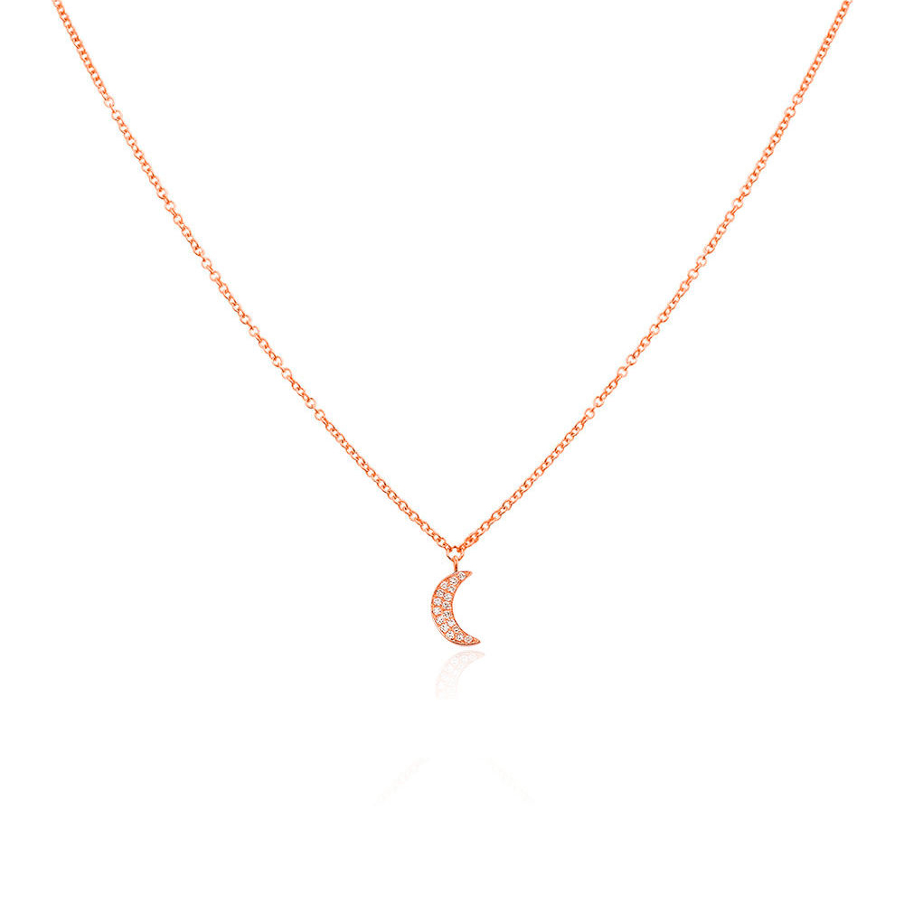 Halskette Halbmond, 18 Karat Rosegold
