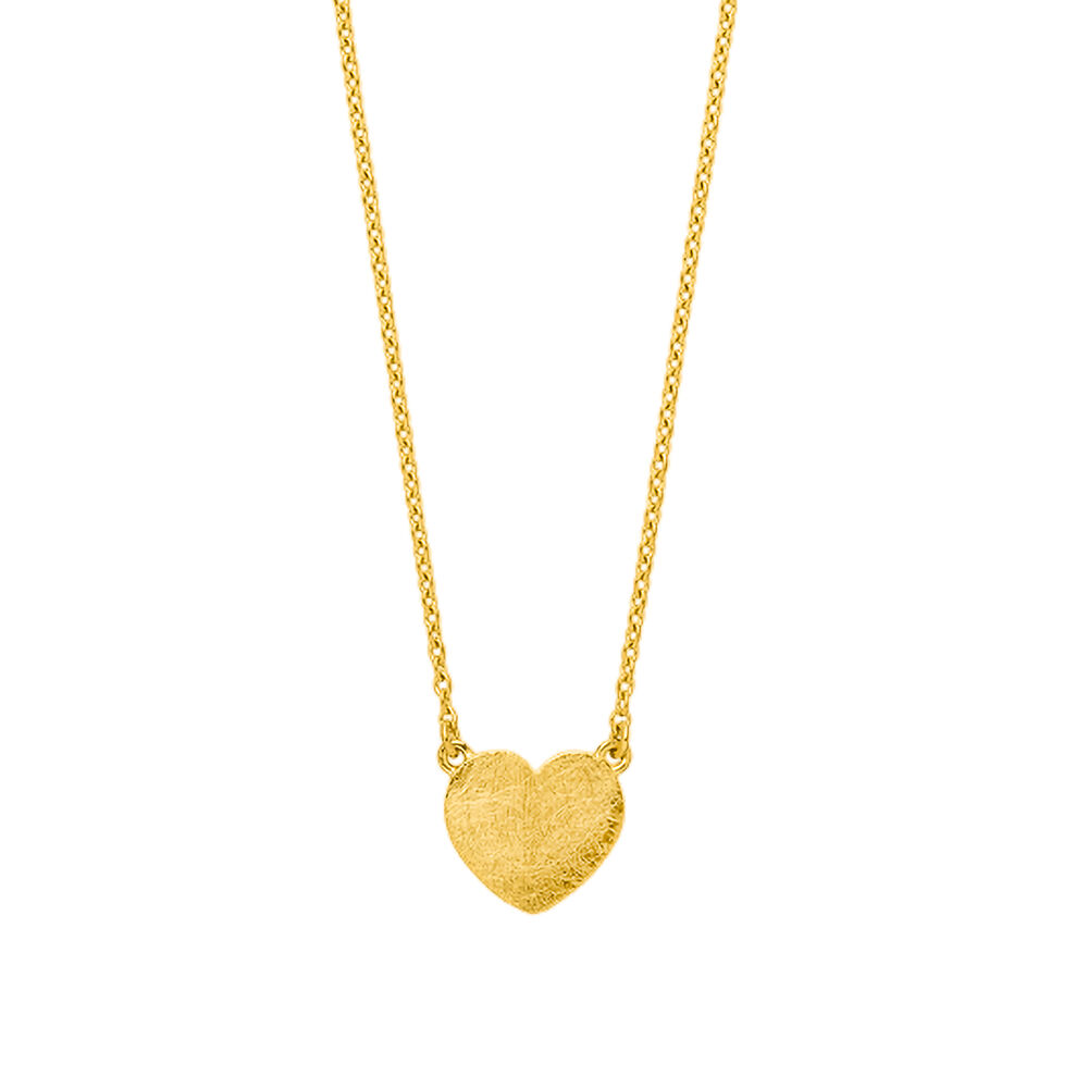 Halskette Heart-Disc, 18 Karat Gelbgold vergoldet