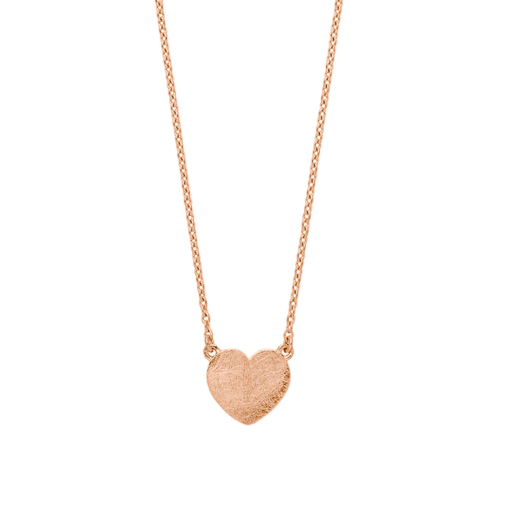 Halskette Heart-Disc, 18 Karat Rosegold vergoldet