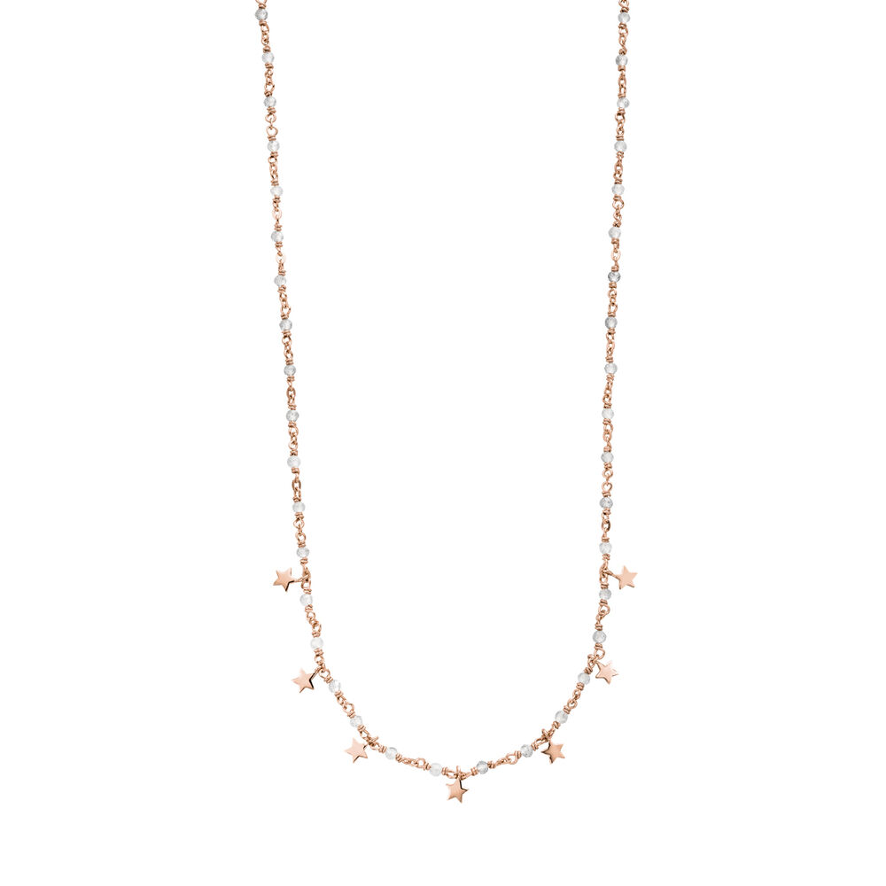 Halskette Labradorit Stars, 18 Karat Rosegold vergoldet
