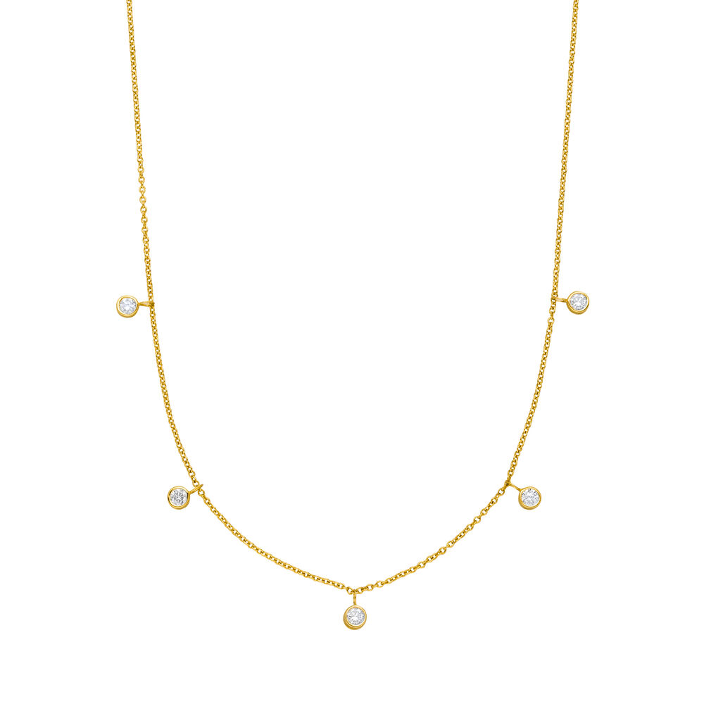 Halskette MY FIRST DIAMOND Charms, 14 Karat Gelbgold