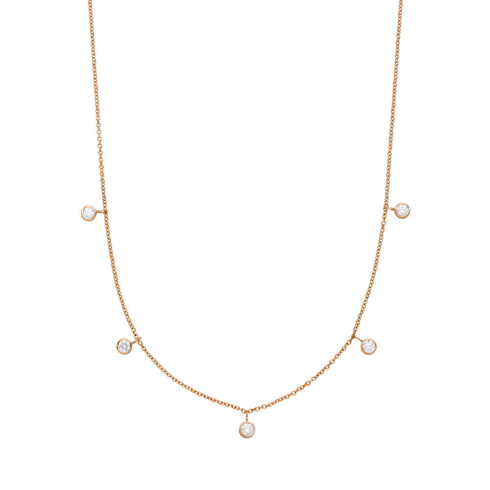 Halskette MY FIRST DIAMOND Charms, 14 Karat Rosegold