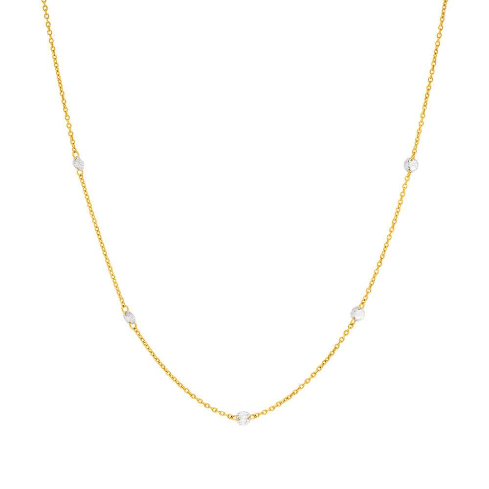Halskette PURE Quintruple Diamant, 18 Karat Gelbgold