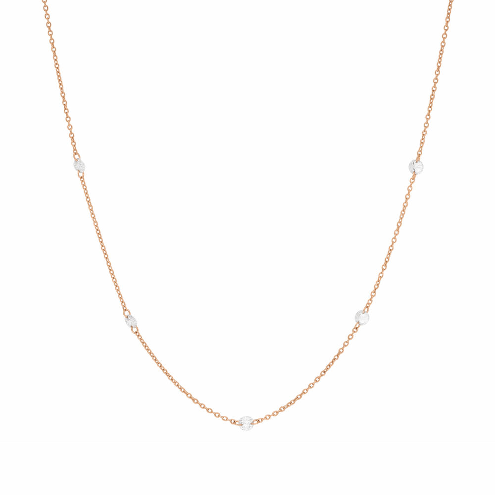 Halskette PURE Quintruple Diamant, 18 Karat Rosegold