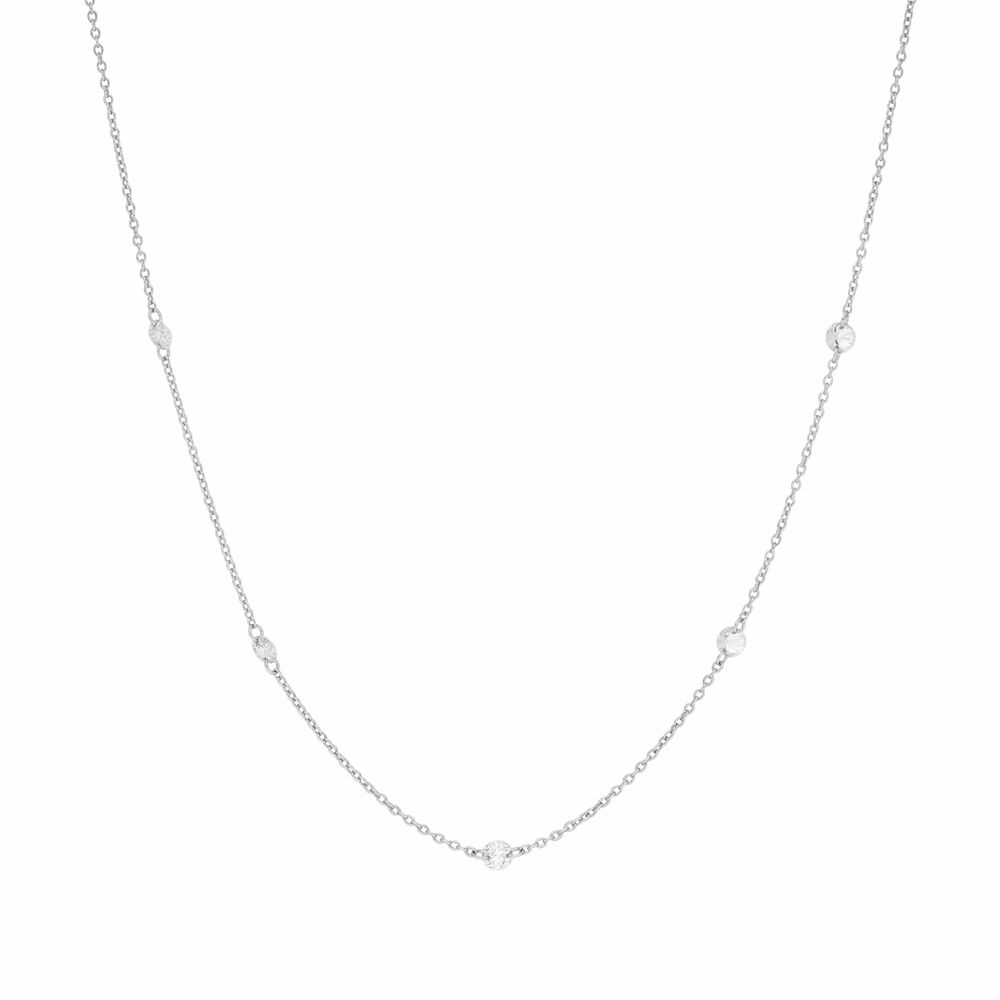 Halskette PURE Quintruple Diamant, 18 Karat Weigold