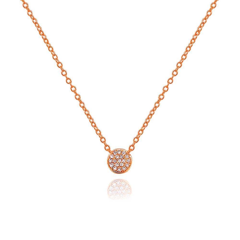 Halskette Pav mit Diamanten, 18 K Rosgold