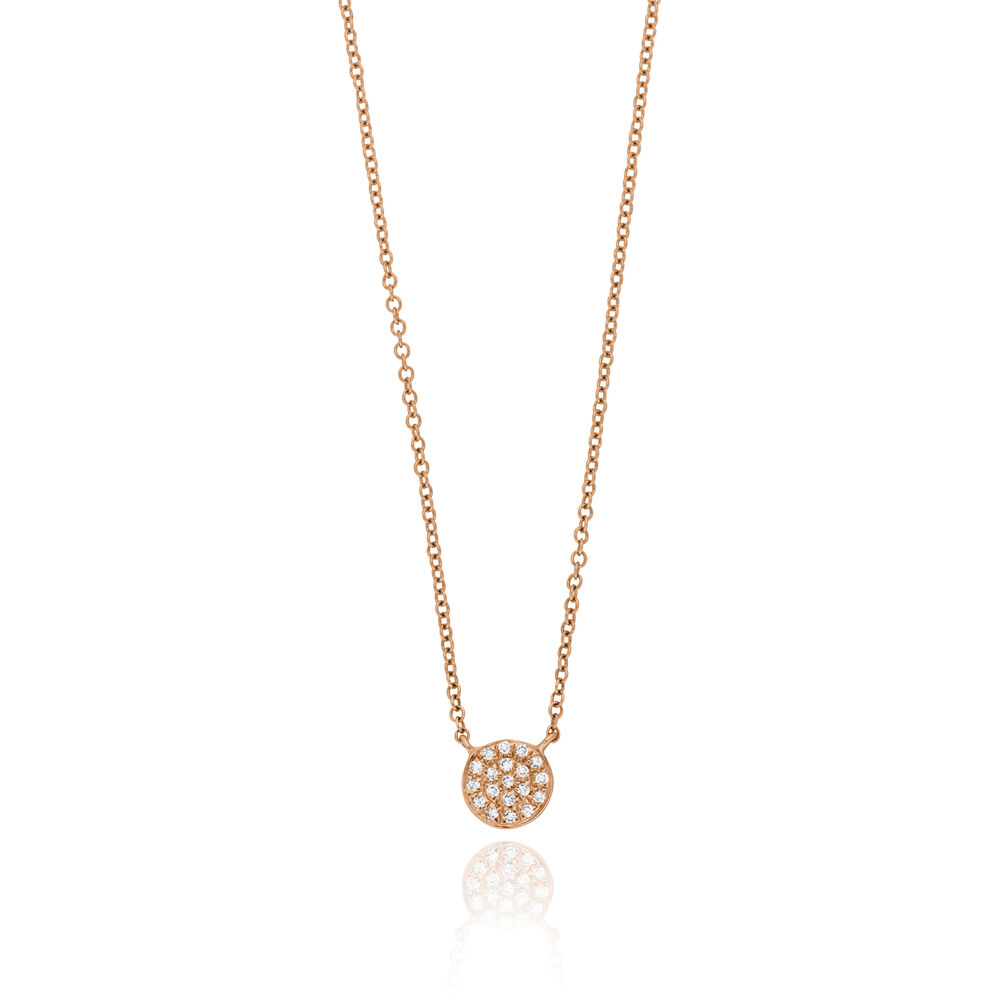 Halskette Pav mit Diamanten, 18 Karat Rosegold