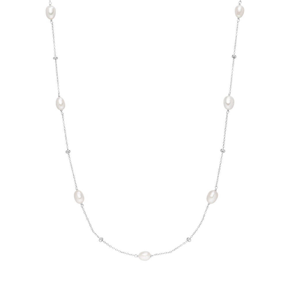 Halskette Perlen Basic, 925er Silber