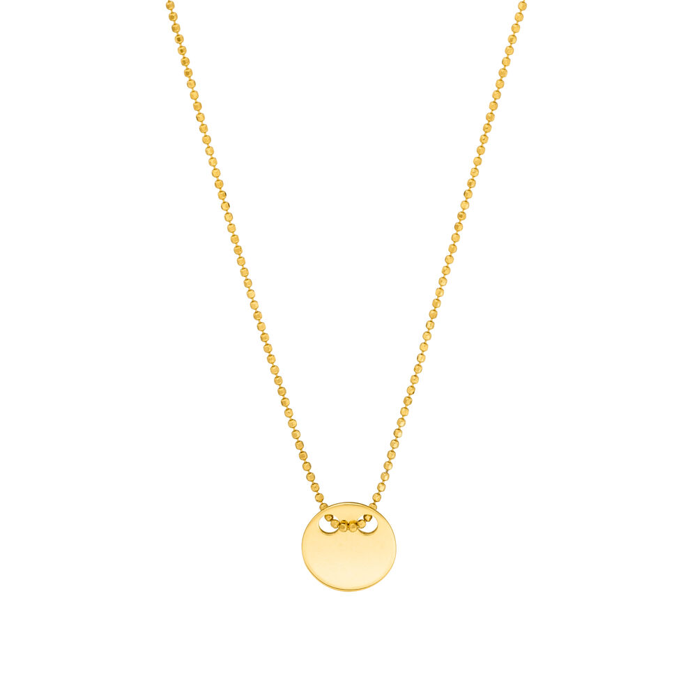 Halskette Plate, 14 Karat Gelbgold
