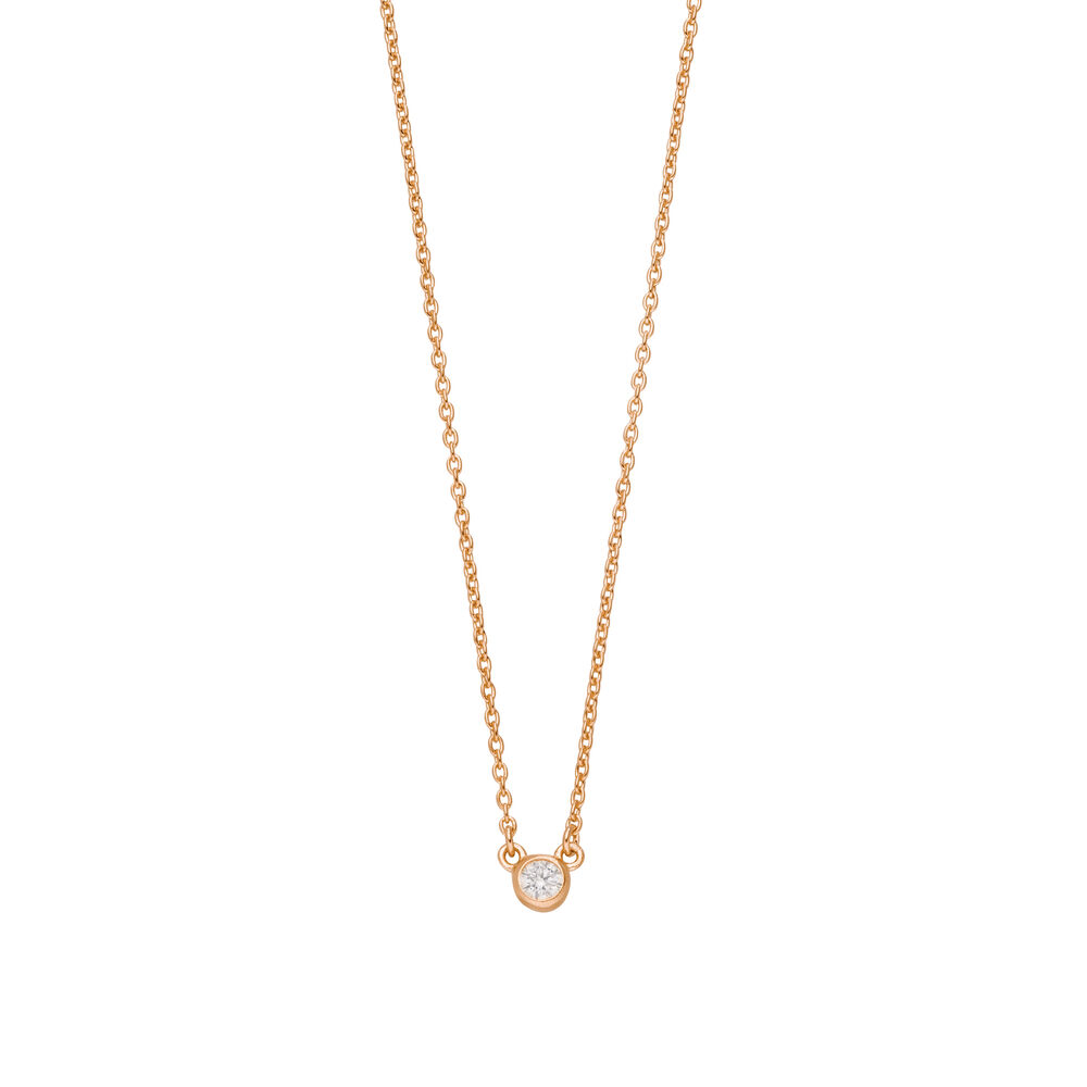 Halskette Pure, 18 Karat Rosegold vergoldet
