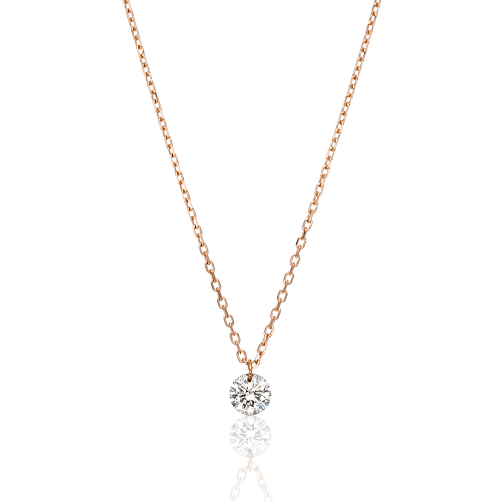 Halskette Pure Diamant, 18 K Rosegold
