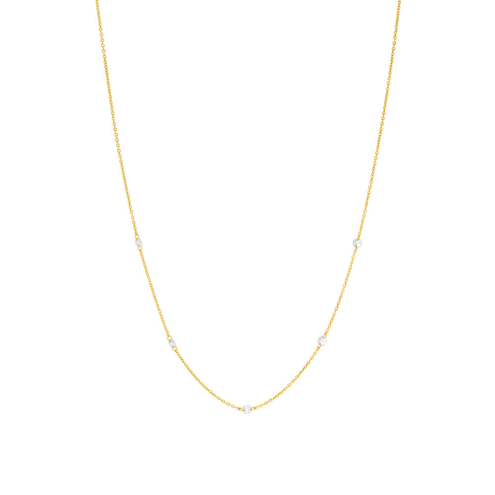 Halskette Pure Quintruple Diamant, 18K Gelbgold