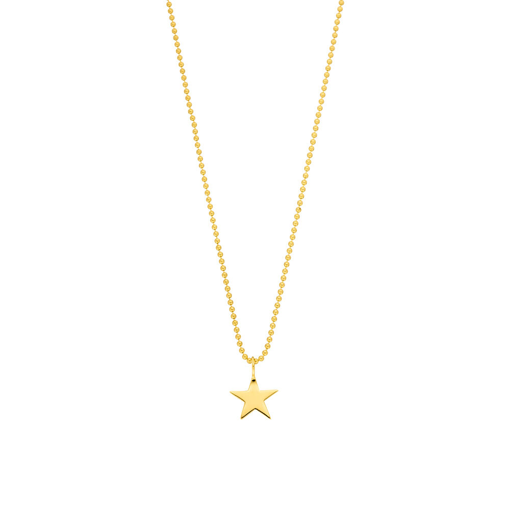Halskette STAR, 14 Karat Gelbgold