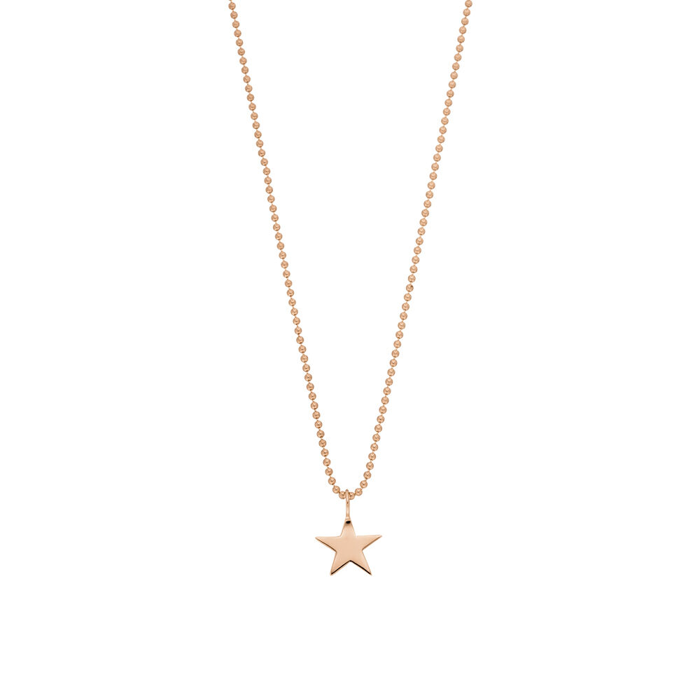 Halskette STAR, 14 Karat Rosegold