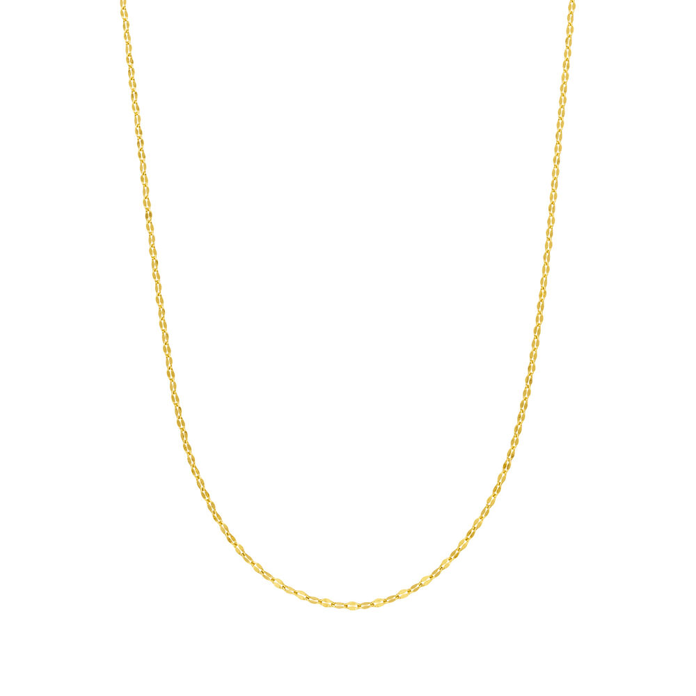 Halskette Shiny Twist, 14 Karat Gelbgold