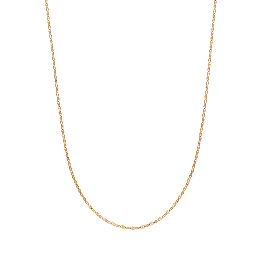 Halskette Shiny Twist, 14 Karat Rosegold