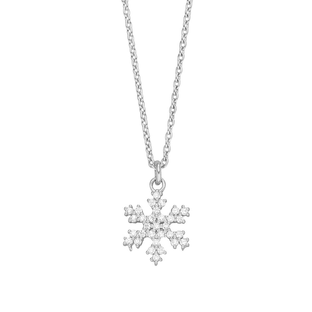 Halskette Snowflake, 925 Sterlingsilber