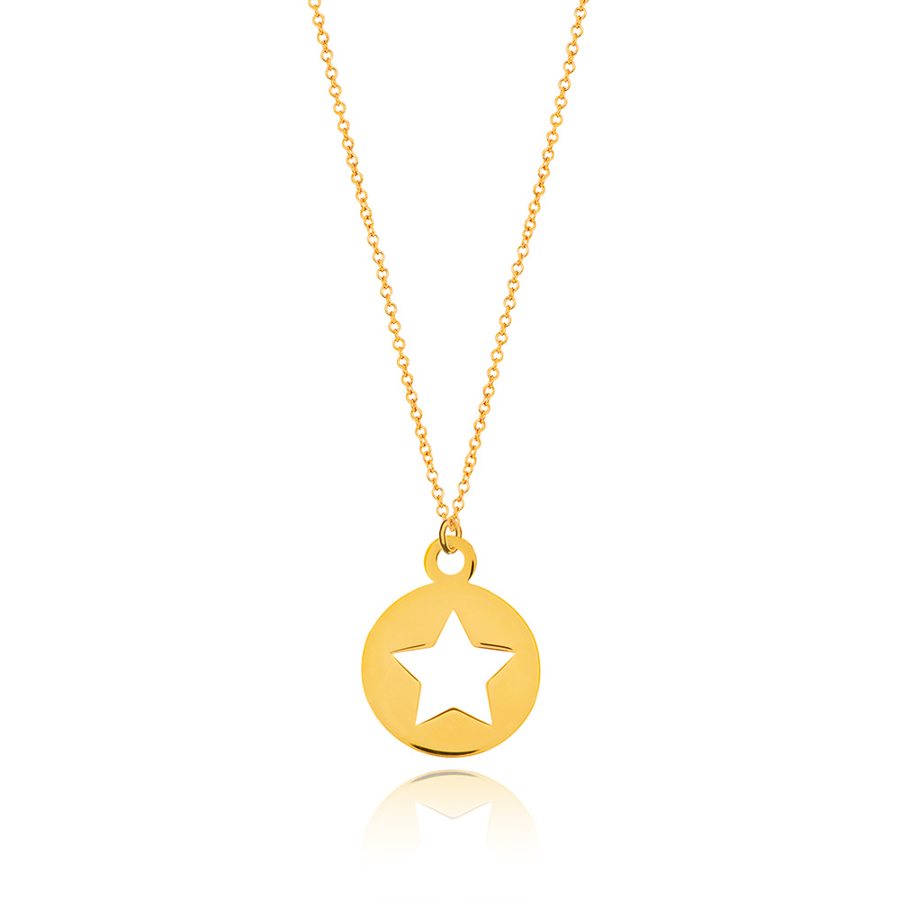Halskette Star, 14K Gelbgold