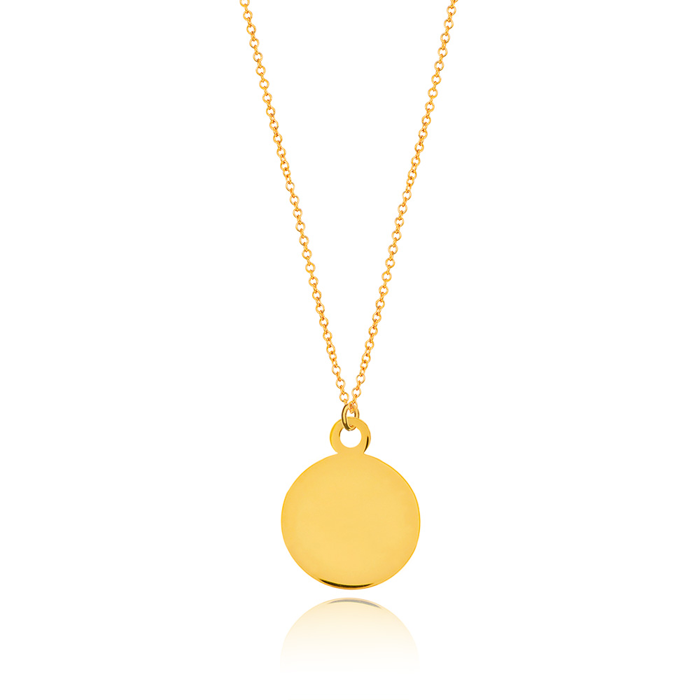 Halskette Plate, 14 Karat Gelbgold