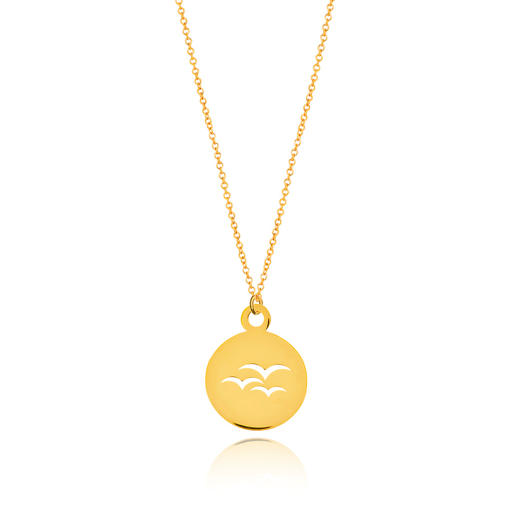 Halskette Birds, 14 Karat Gelbgold
