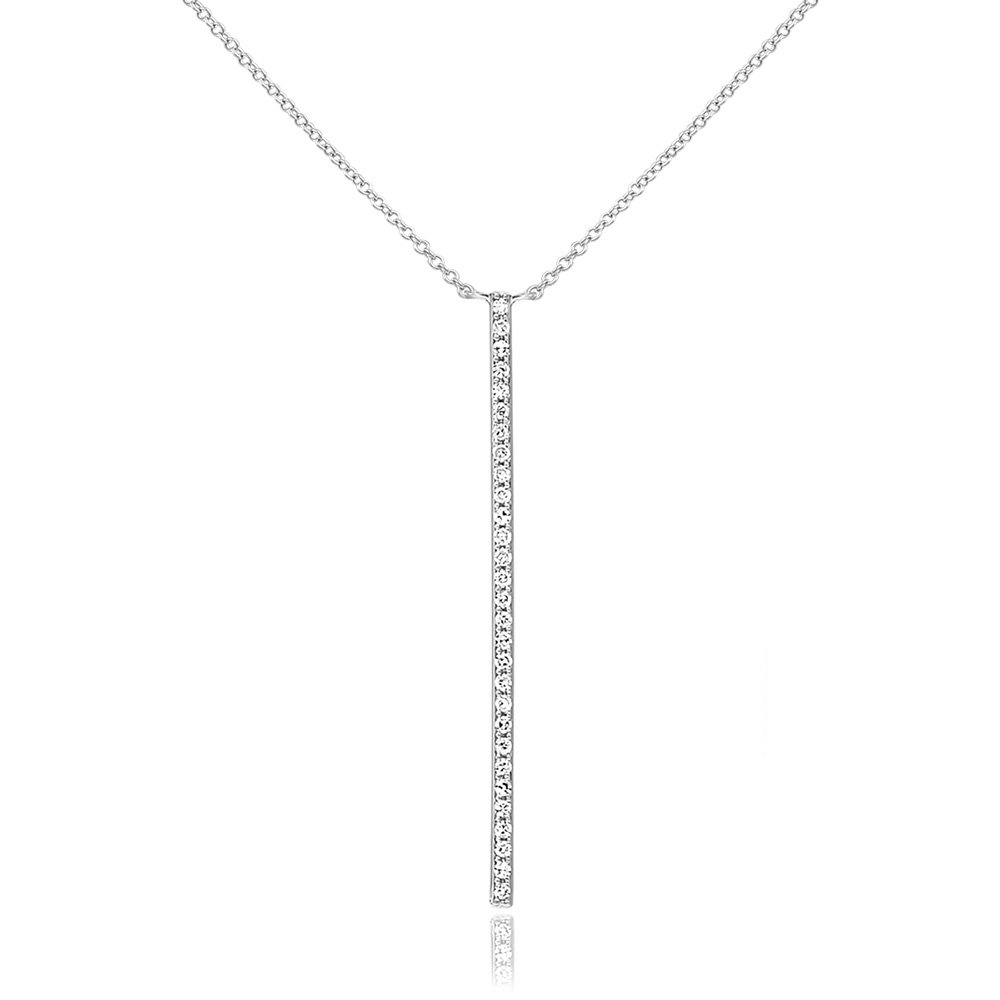 Halskette Bar Diamanten, 18 K Weigold