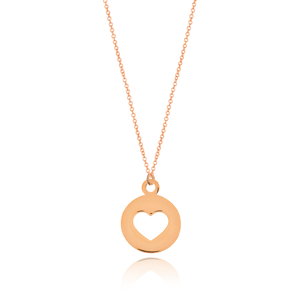 Halskette Heart, 14 K Rosegold