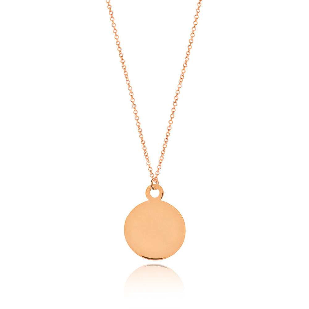 Halskette Plate, 14 Karat Rosegold
