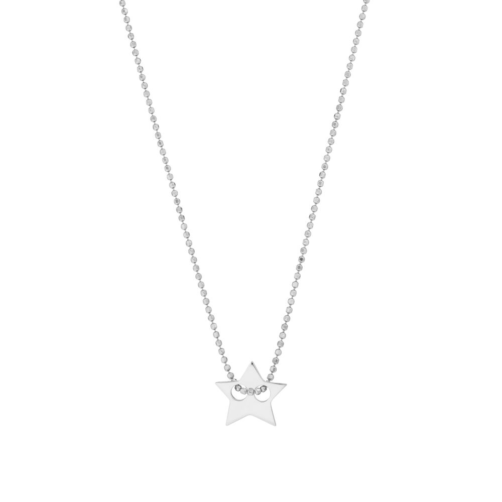 Halskette Star, 14 Karat Weigold