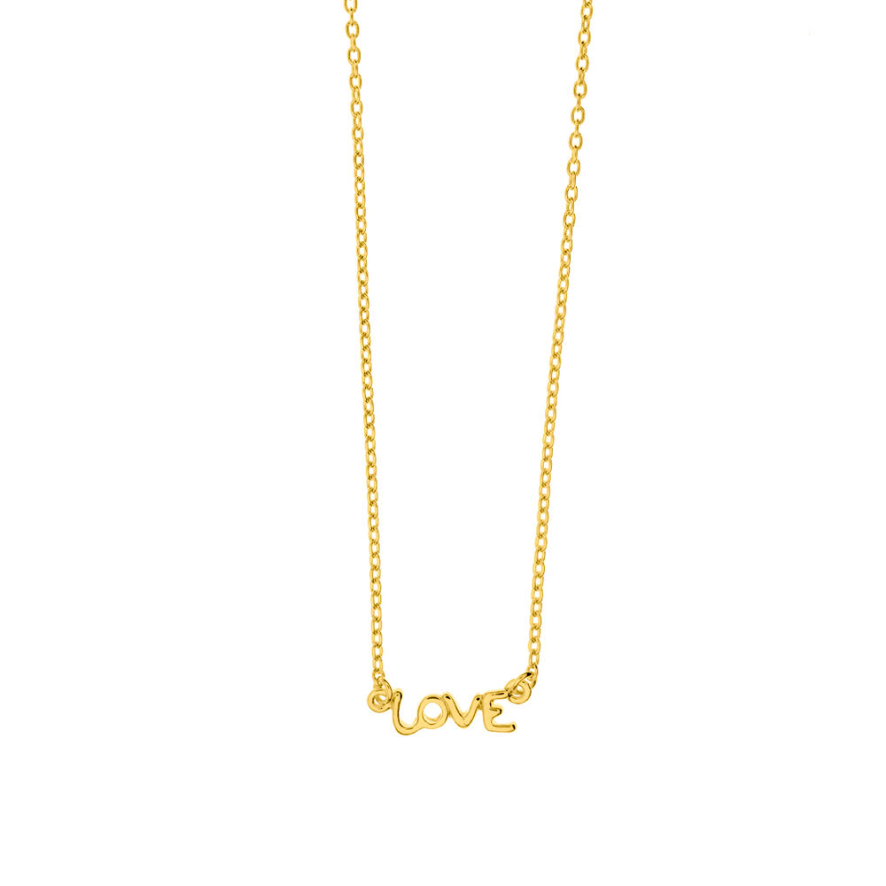 Halskette TINY LOVE, 18 Karat Gelbgold vergoldet