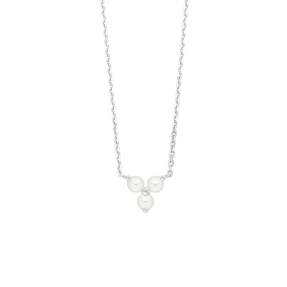 Halskette Three Pearls, Aventurin, 925 Sterlingsilber