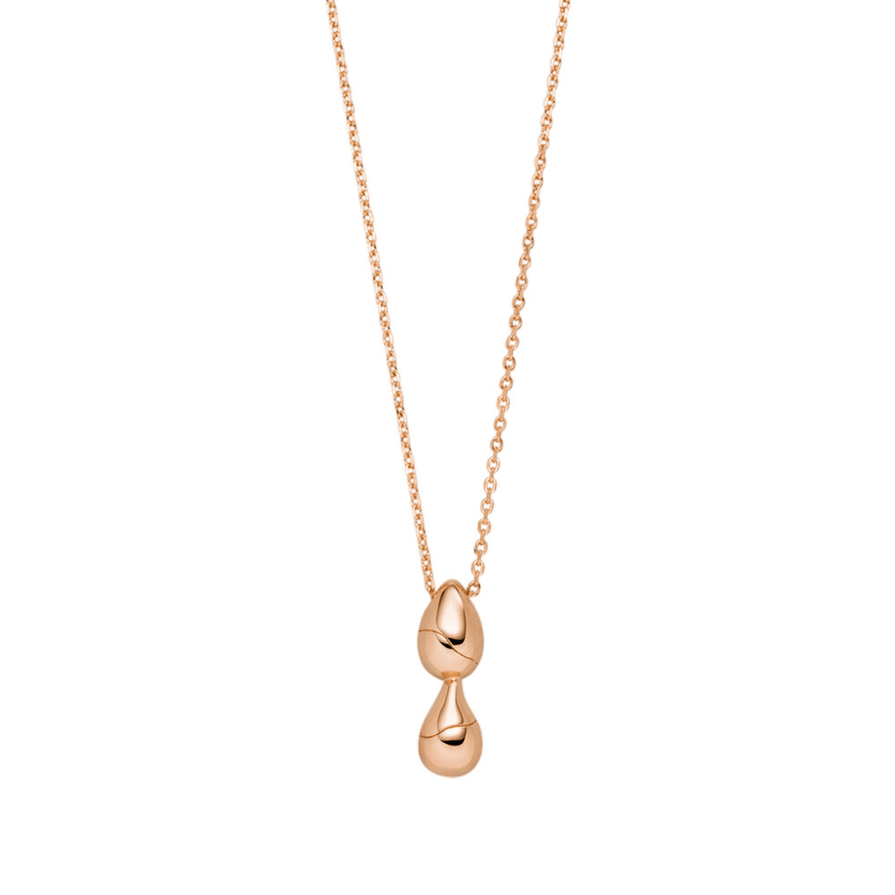Halskette Two Drop, 18 Karat Rosegold vergoldet