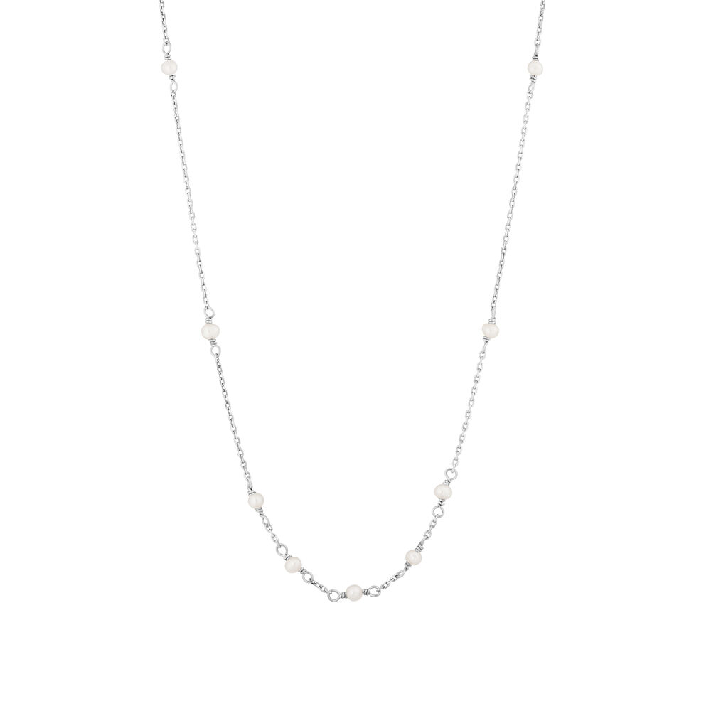 Halskette White Pearls, 14 Karat Weigold