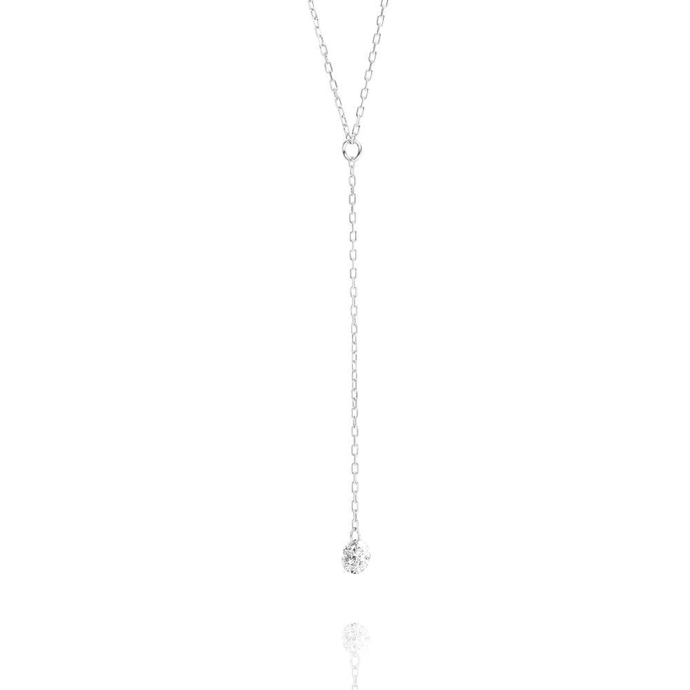 Halskette Y-PURE Diamant, 18 Karat Weigold