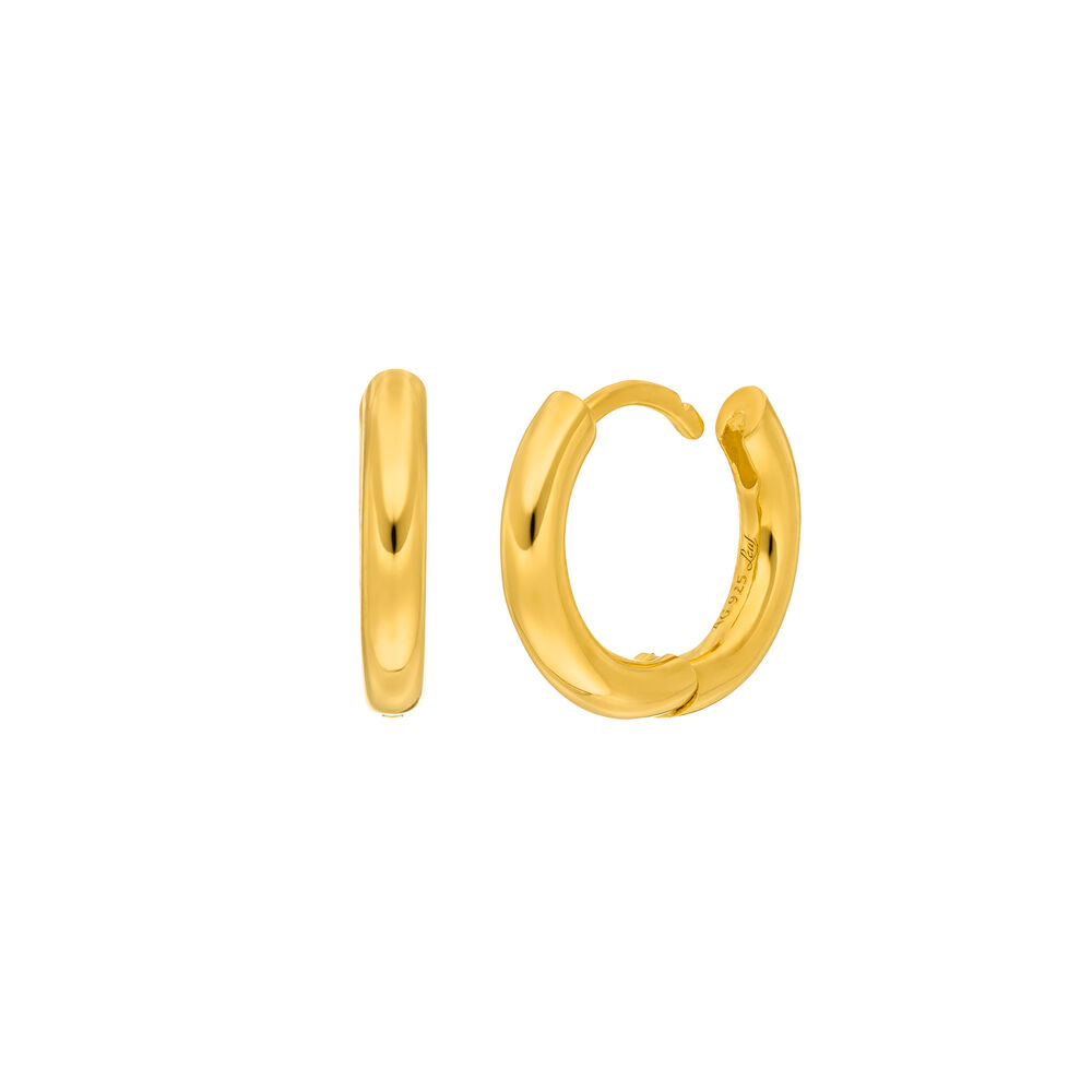 Klappcreolen Basic BOLD, 15 mm, 18 K Gelbgold vergoldet