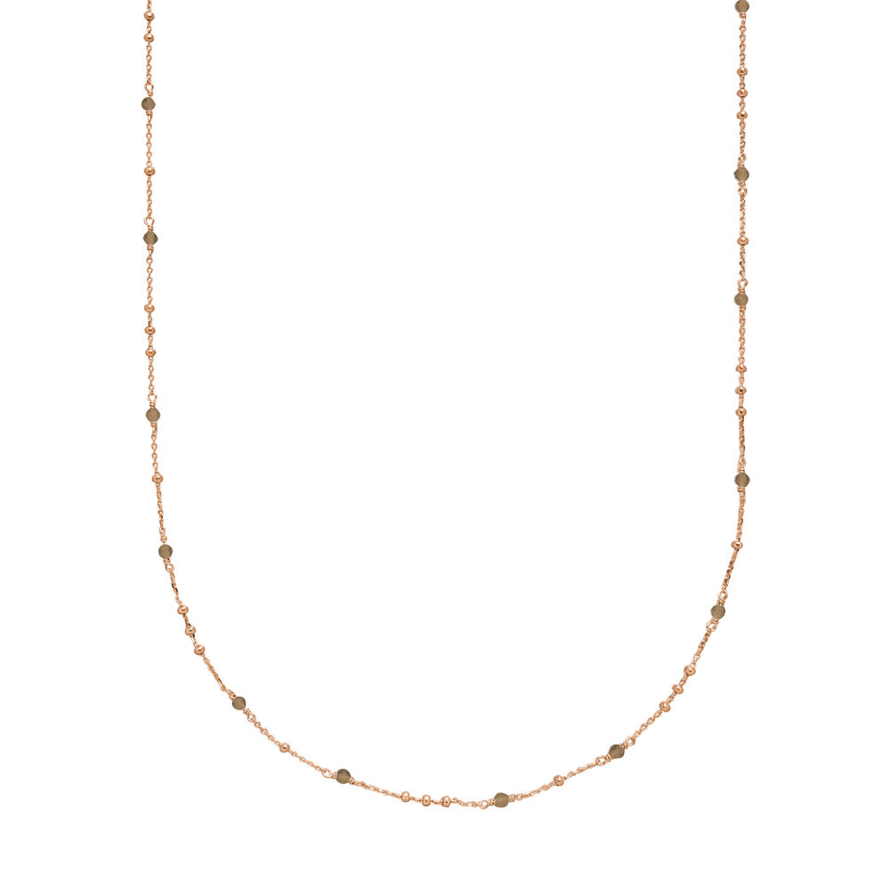 Lange Halskette Flying Gems, Rauchquarz, 90cm, 18 Karat Rosegold vergoldet Lange Halskette Flying Gems, Rauchquarz, 90cm, 18 Karat Rosegold vergoldet
