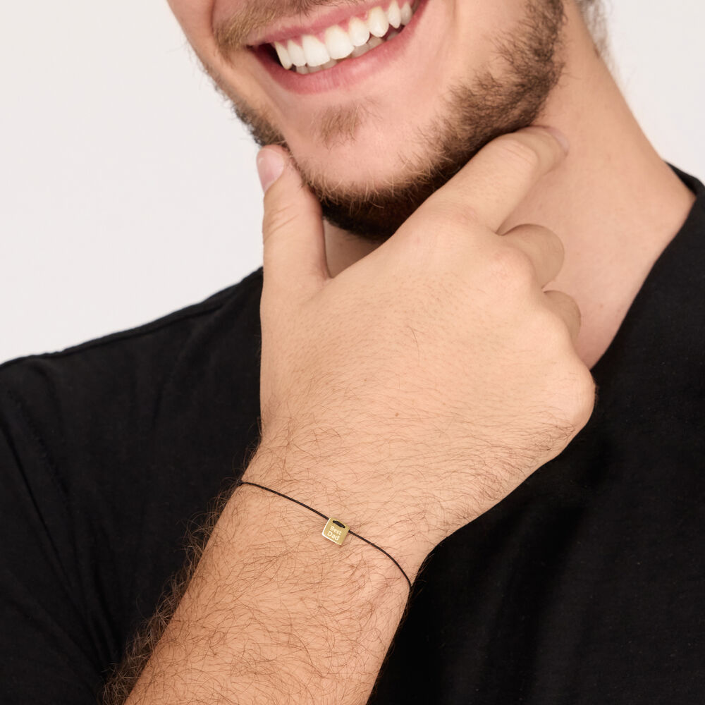 Freundschaftsarmband BEST DAD, 14 Karat Gelbgold Bild 3