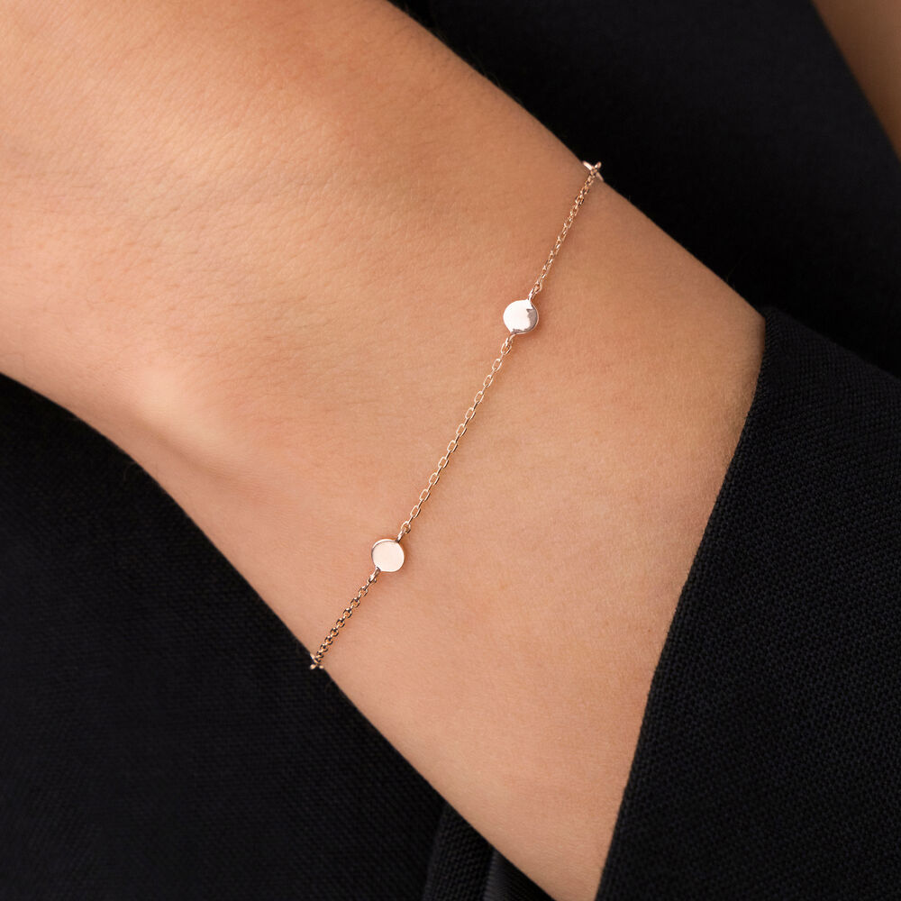 Armkette MINI Plates, 14 Karat Rosegold Bild 2