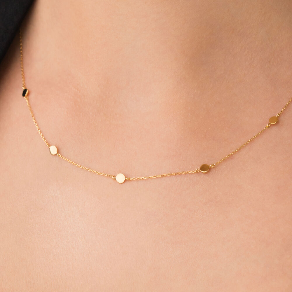 Halskette MINI Plates, 14 Karat Gelbgold Bild 4