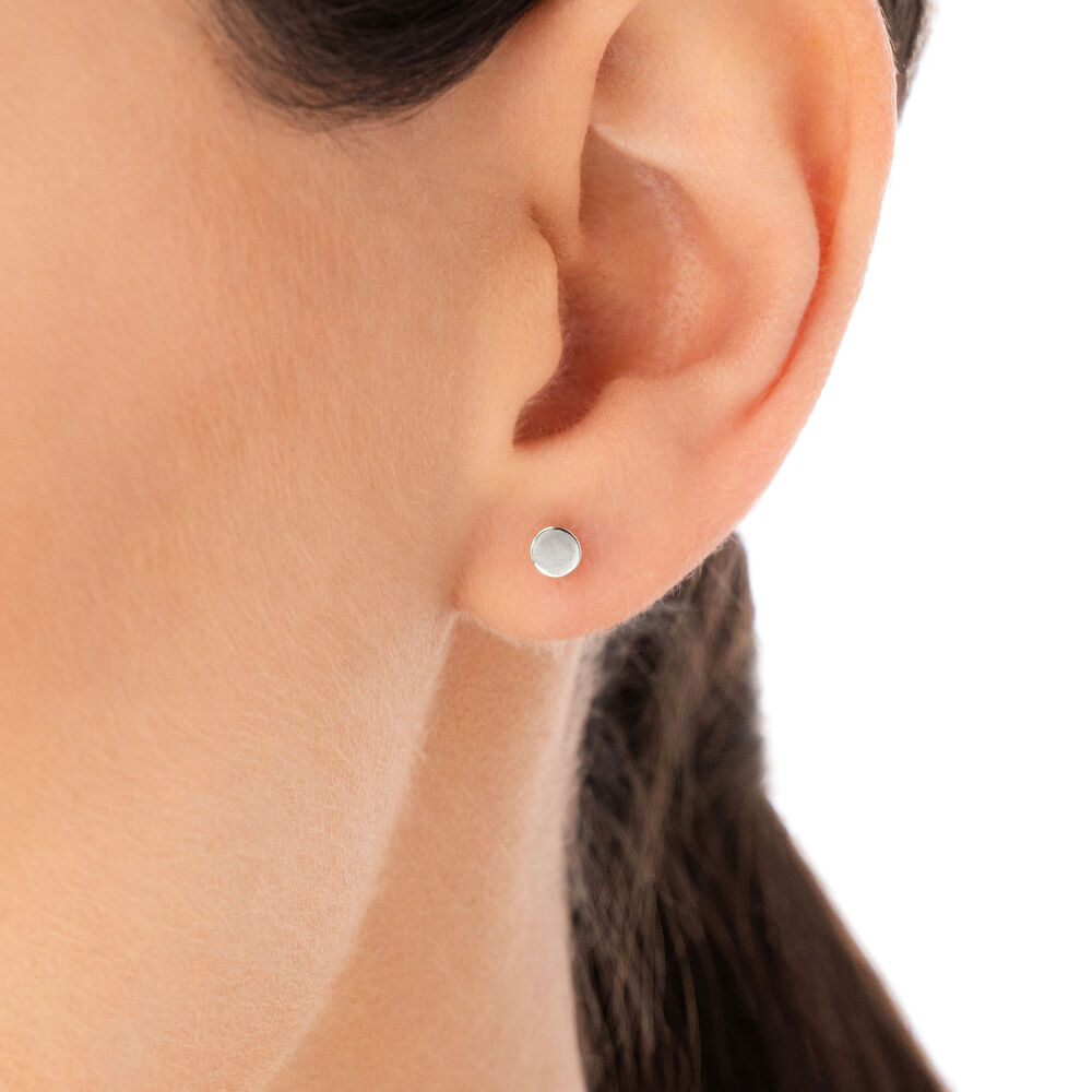 Ohrstecker MINI Plates, 14 Karat Wei�gold Bild 2