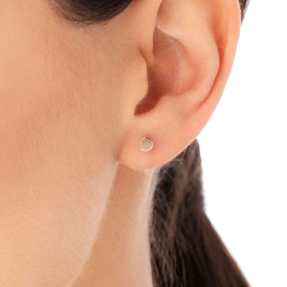 Ohrstecker MINI Plates, 14 Karat Rosegold Bild 2