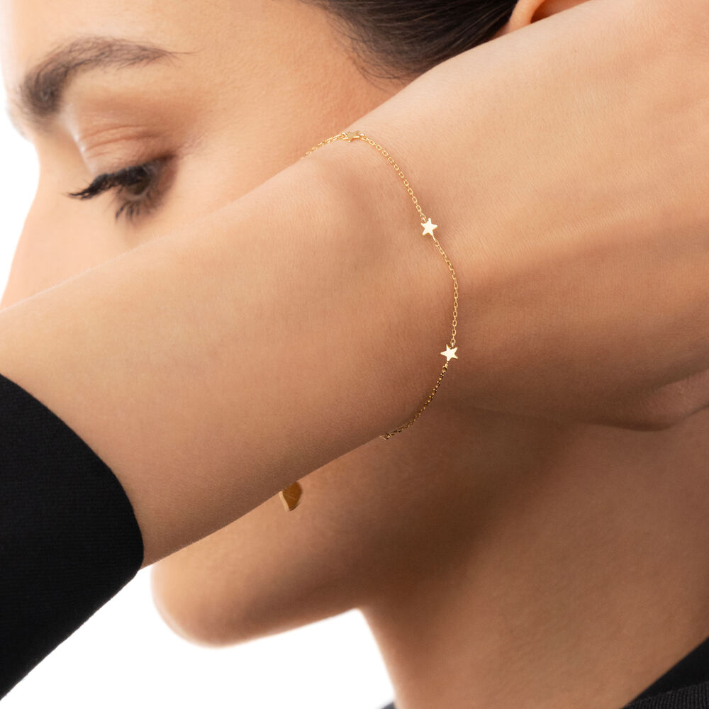 Armkette MINI Stars, 14 Karat Gelbgold Bild 2