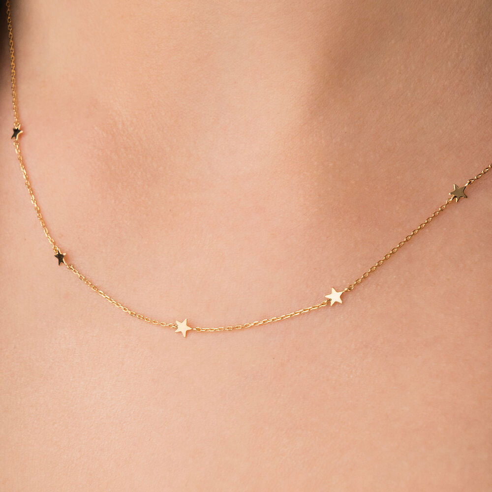 Halskette MINI Stars, 14 Karat Gelbgold Bild 4